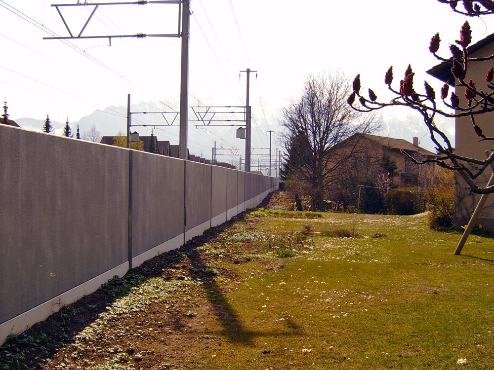 Schallschutzmauer an der Schadaustrasse